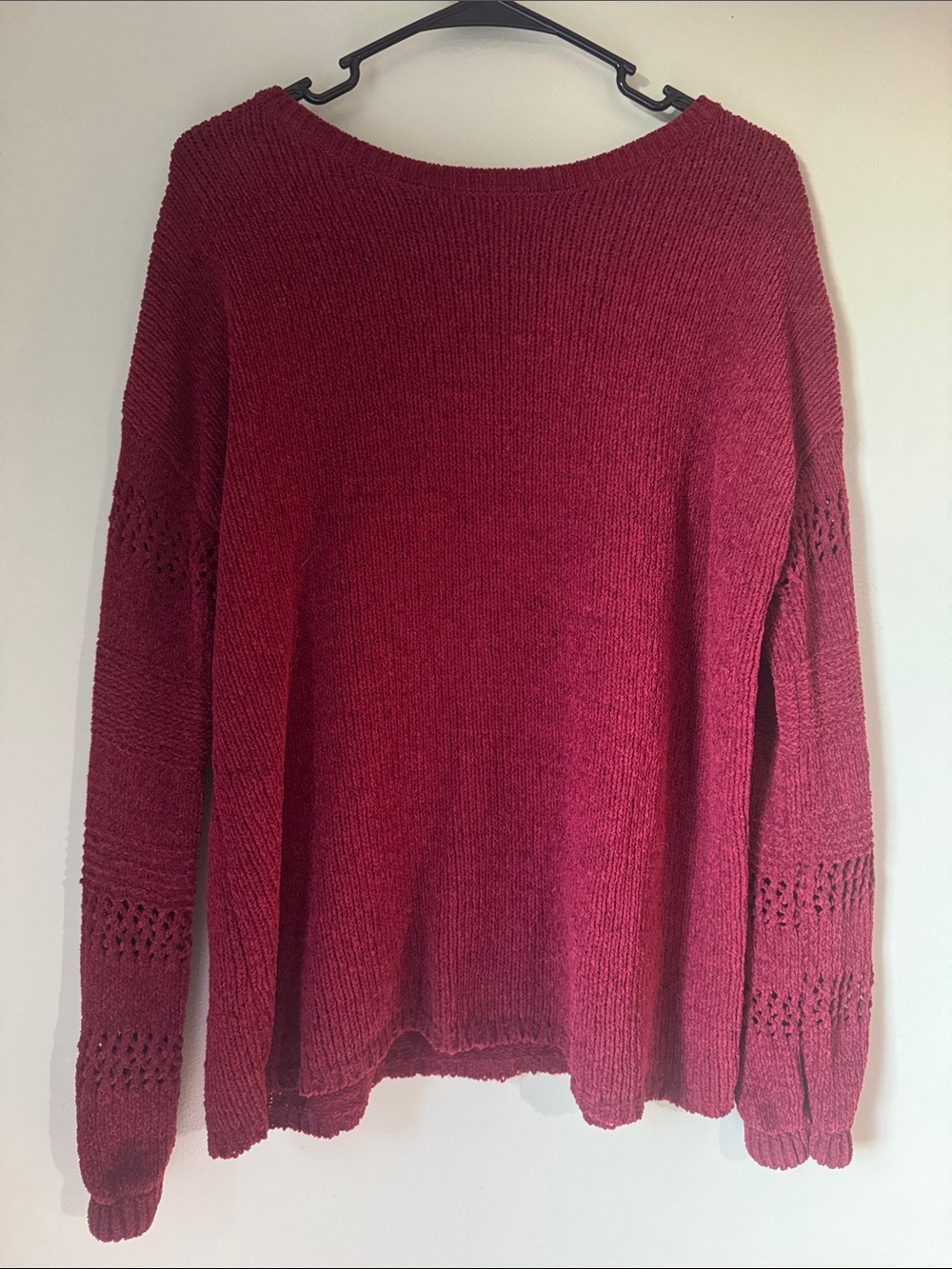 Knox Rose Women's Red Knit Pullover Sweater - Size XS